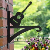 Guitar Hanging Basket Bracket in Situ on a Brick Wall