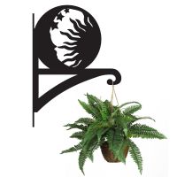 Moon Hanging Basket Bracket with Plant