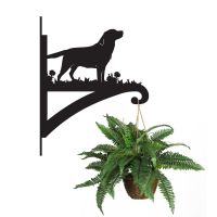 Labrador Hanging Basket Bracket Holding a Plant