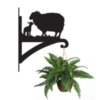Sheep Hanging Basket Bracket Holding a Plant