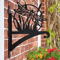 Dragonfly Hanging Basket Bracket in Situ on the Side of a House