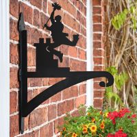 Chimney Sweep Hanging Basket Bracket on Wall