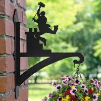 Chimney Sweep Hanging Basket Bracket in Garden Setting 