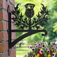 Thistle Hanging Basket Bracket on a Brick Wall