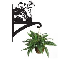 Panda Hanging Basket Bracket Holding a Plant