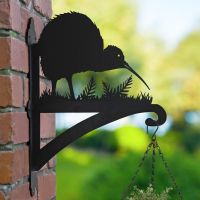 Kiwi Bird Hanging Basket Bracket in Garden Setting 