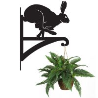 Running Hare Hanging Basket Bracket Holding a Plant