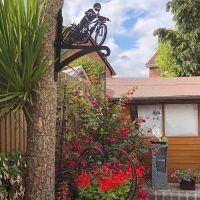 Motor Racing Hanging Basket Bracket In-Situ