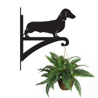 Dachshund Hanging Basket Bracket Holding a Plant