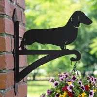 Dachshund Hanging Basket Bracket in Situ