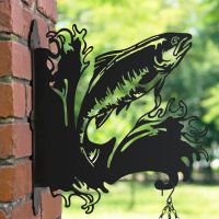 Freshwater Salmon Hanging Basket Bracket with Planter