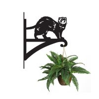 Ferret Running Iron Hanging Basket Bracket Holding a Flower Basket
