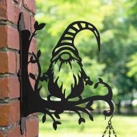 Hanging Basket Bracket with Striped Hat Gonk