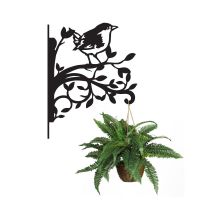Wren Hanging Basket Bracket with Branches