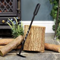 Iron Fireplace Ash Scraper Finished in Black