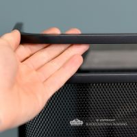 Black Railed Single Panel Fire Guard to Scale