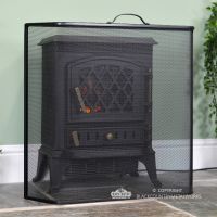 Arched Boxed Spark Guard in Situ Next to the Fire