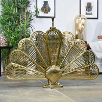 Art Deco Gold Finish Fan Fireguard