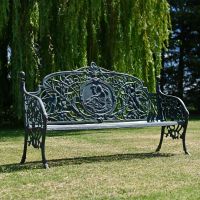 "Artemis" Large Ornate & Rustic Iron Bench