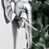 Side view of Silver Elephant Wall Art 