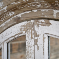 Close up of Rustic Cream Wooden Frame