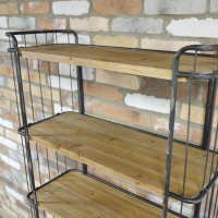 Close up of Wooden Shelving Unit 