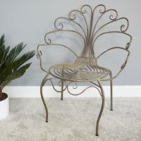 Metal Scroll Design Chair 
