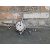 Rustic Grey Aeroplane Clock - On Desk