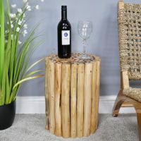 Teak Wood Side Table to Scale