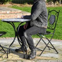 "Moroccan Mosaic" garden furniture set in situ 