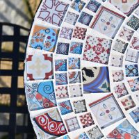 Close up of colourful mosaic 