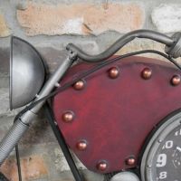 Close up of silver and red engine cover 