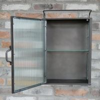 Industrial Ribbed Wall Unit with Door Open