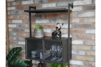 Close up of shelving unit 
