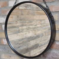 Black Contemporary Chain Mirror 