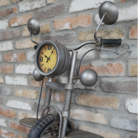 Close up of Motorbike Handle Bars & Clock 