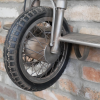 Close up of Motorbike Tyre 