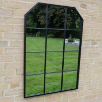Black Wall Mounted Garden Mirror