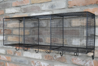 Side view of Industrial Shelf Unit with Hooks