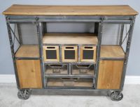 Industrial Drinks Cabinet on Wheels in Situ