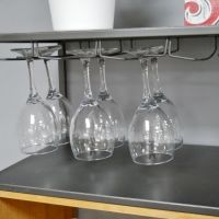 Close-Up of Wine Glass Storage