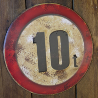 "10t" Metal House Sign