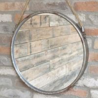 Circle Mirror Hanging in Place
