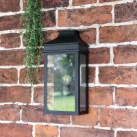 Black Traditional Flush Wall Light in Situ