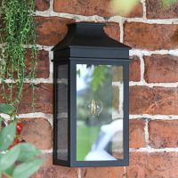 Traditional Flush Wall Light in Black 
