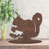 Rustic Squirrel Silhouette Ornament in Side in the Conservatory 