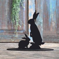 Rabbit Iron Door Stop in Black