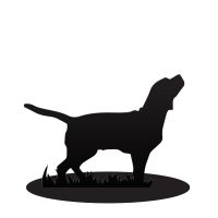 Beagle Iron Door Stop in Black