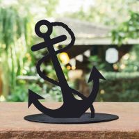 Black Anchor Silhouette Ornament in Situ