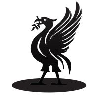 Liver Bird Silhouette Ornament in a Black Finish